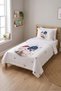 Butterfly Mushroom Fairy Tale Teenager Pike Set-Dream Forest Modern Powder Navy Blue Quilted Bedspread - 5
