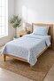 Floral Blue Pink Youthful Pique Set-Romantic Spring Nordic Powder Decorative Bedspread - 2