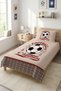 Soccer Ball Star Patterned Youth Pique Set-Sports Themed Modern Cream Burgundy Quilted Bedspread - 7