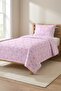 Hearted Pastel Romantic Teenage Pique Set-Cute Love Modern Pink Lilac Turquoise Quilted Bedspread - 8