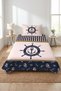 Anchor Rudder Sailor Marine Teenager Pike Team-Adventure Coast Modern Navy Blue Beige Decorative Bedspread