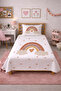 Rainbow Heart Cloudy Young Pike Set-Romantic Fairytale Nordic Powder Decorative Bedspread