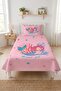 Mermaid Coral Star Single Pique Set-Fairy Tale Themed Scandinavian Turquoise Bedspread - 6