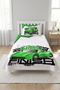 Dynamic Children's Baby Pique Set with Racing Car - Formula Theme Modern Green Black Decorative Bedspread - 6