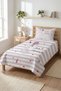 Ballerina Heart Striped Girls' Teen Pique Set-Romantic Dance Modern Powder Decorative Bedspread - 6