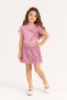 Girl's Pink Sequin Star Detailed Set – New Season Stylish Combination with Skirt