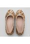 (Vuudy) Ortapedi Pul Detailed Girls' Ballerina Flats Gold - 3