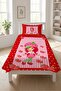 Strawberry Polka Dot Plaid Baby Pique Set - Fairytale Fruit Themed Red Pink Decorative Bedspread - 3