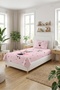 Super Hero Girl Star Patterned Children's Pique Set - Masked Energetic Modern Powder Black Bedspread - 7