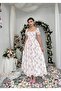 Floral Patterned Maxi Dress with Corset Detail - 5