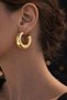 Lightweight Chunky Hoop Earrings - 3