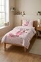 Plaid Deer Girl's Baby Pique Set - Fairy Tale Themed Nordic Powder Mink Decorative Bedspread - 5