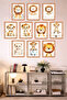 10-Piece Frame-Looking Cute Lion, Safari Themed, Nursery Painting Set 15X20 cm Mdf Uv Printing - 4