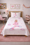 Rainbow Princess Cloudy Baby Pique Set-Fairy Tale Theme Nordic Powder White Quilted Bedspread - 7