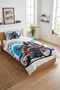 Motor Racing Speedometer Youthful Pike Team-Sportsman's Passion Modern Red Blue Quilted Bedspread