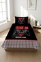 غطاء سرير مزخرف باللون الرمادي الحديث من Gamer Console Theme Black Red Young Pike Team-Tech Gamer Modern Gray - 6