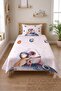 Space Themed Astronaut Children's Pique Set - Planet Galaxy Nordic Navy Blue Decorative Bedspread - 6