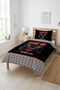 غطاء سرير مزخرف باللون الرمادي الحديث من Gamer Console Theme Black Red Young Pike Team-Tech Gamer Modern Gray - 4