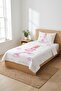 Rainbow Princess Cloudy Baby Pique Set-Fairy Tale Theme Nordic Powder White Quilted Bedspread - 3