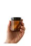 6 Pieces of Amber Glass Candle Holder with Plastic Black Lids and Inner Protectors, Cream Cosmetic Decorative Jar, 100 ml - 3