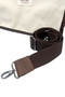 Brown & Ecru Canvas Balat Tote Bag Women's Hand and Shoulder Bag with Adjustable Strap - 6