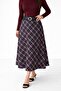 Plaid Belted Long Skirt / Hijab Compatible Flared Model - 3