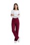 Women's Burgundy High Waist Draped Crepe Trousers with Flexible Wide Legs
