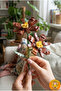 Purple Daisies Flower Making Kit - Non-Fading Crystal Artificial Flower - 79 Pieces Decorative Lego Block Flower - 2