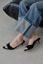 Randall Women's Heeled Suede Sandals Black - 2