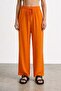 Elastic Waist Wide Leg Trousers Orange - 4