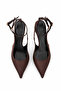 Mila Women's Heeled Satin Shoes Brown - 3