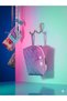Colorful Medium Size Soft Makeup Bag Organizer with Neon Gradient Lettering