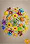 Purple Magnolia Flower Making Kit - Non-Fading Crystal Artificial Flower - 86 Pieces Decorative Lego Block Flower - 6