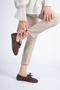 Brown Women's Daily Loafer Flat Shoes with Laces, Lightweight, Comfortable, Stylish Shoes - 3