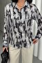 قميص MY FASHION بأكمام طويلة وأزرار بنمط تجريدي - 4