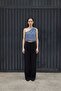 بلوزة MY FASHION ذات ياقة غير متماثلة وتصميم انسيابي - 2