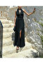 Halter Neck Slit Dress - 2
