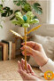Green Balloon Flower Making Kit - Non-Fading Crystal Artificial Flower - 82 Pieces Decorative Lego Block Flower - 3
