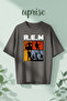R.E.M Printed Cotton Oversize T-Shirt