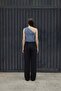 بلوزة MY FASHION ذات ياقة غير متماثلة وتصميم انسيابي - 3