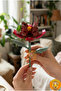 Camellia Flower Making Kit - Non-Fading Crystal Artificial Flower - 74 Pieces Decorative Lego Block Flower - 2