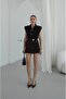 Brown Gold Brooch Detailed Short Skirt - 5