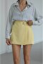 Yellow Gold Brooch Detailed Short Skirt - 4