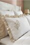 Silva 100% Cotton Embroidered and Ruffled 6 Piece Double Duvet Cover Set - 2