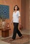 Women's Deep V-Neck Short Sleeve Stretchy Viscose Bodysuit White - 8