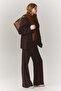 Bootcut twill trousers
