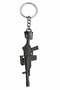 Unisex Metal Black Rifle Figured Keychain with Durable Chain Design - 2