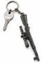 Unisex Metal Rifle Design Keychain Silver Color Durable Accessory