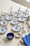 Antique Cobalt Blue Gold Decorated Luxury 24 Piece Tea Set for 12 People, Tea Set - 3