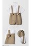Baby Boy Salopet Set with Teddy Bear Figure and Shorts